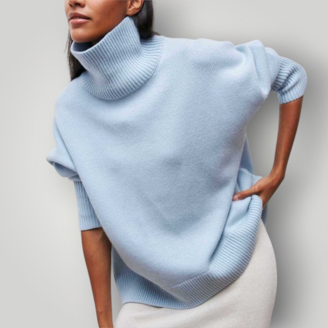 Damen Rollkragenpullover | Warmer Strickpullover in Übergröße