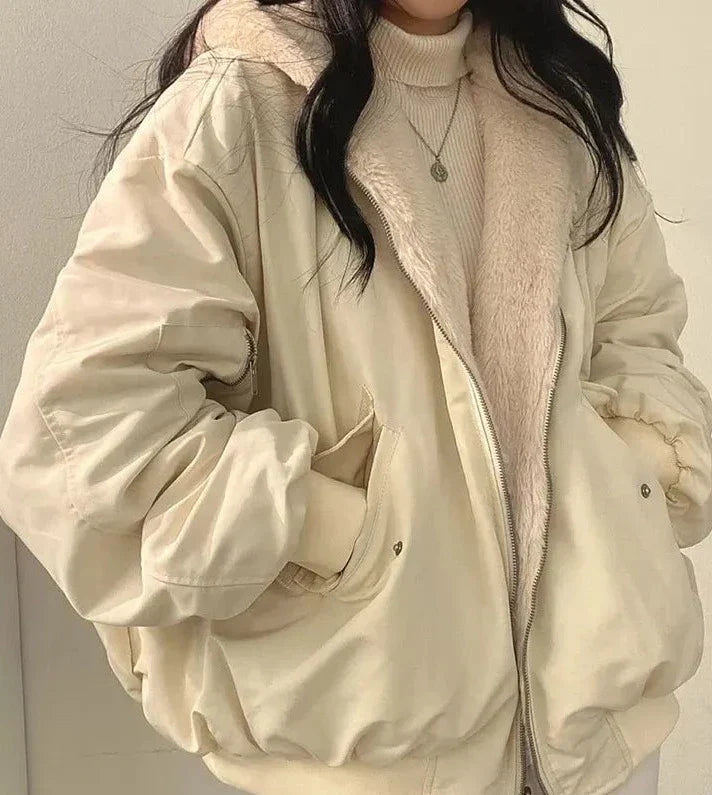 Damen-Winterjacke mit langem ärmelschnitt | Wintertauglich