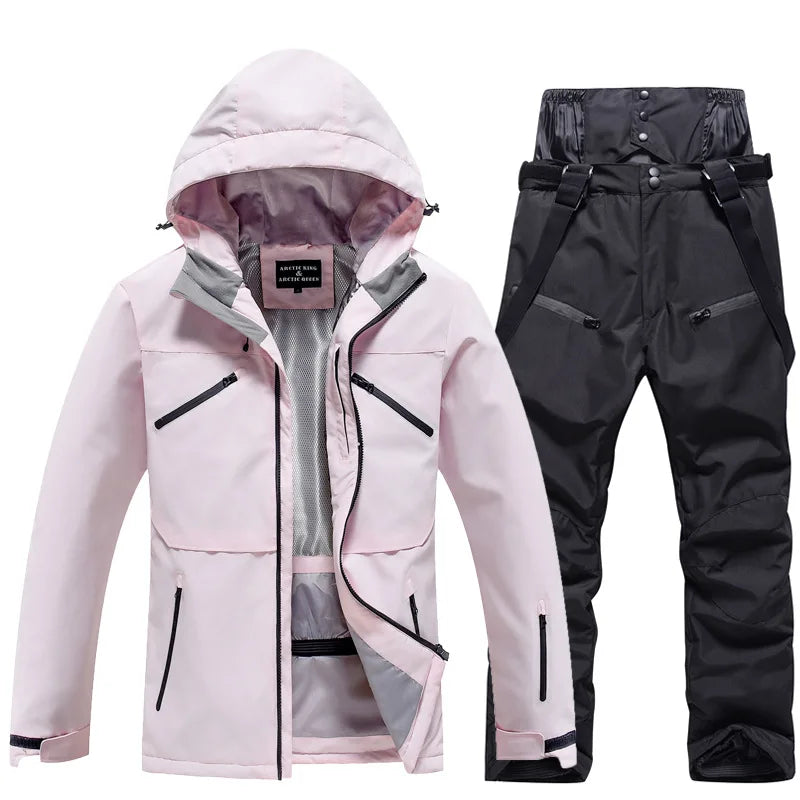 Unisex-Skianzug im zweiteiligen set | winterlicher funktionstil