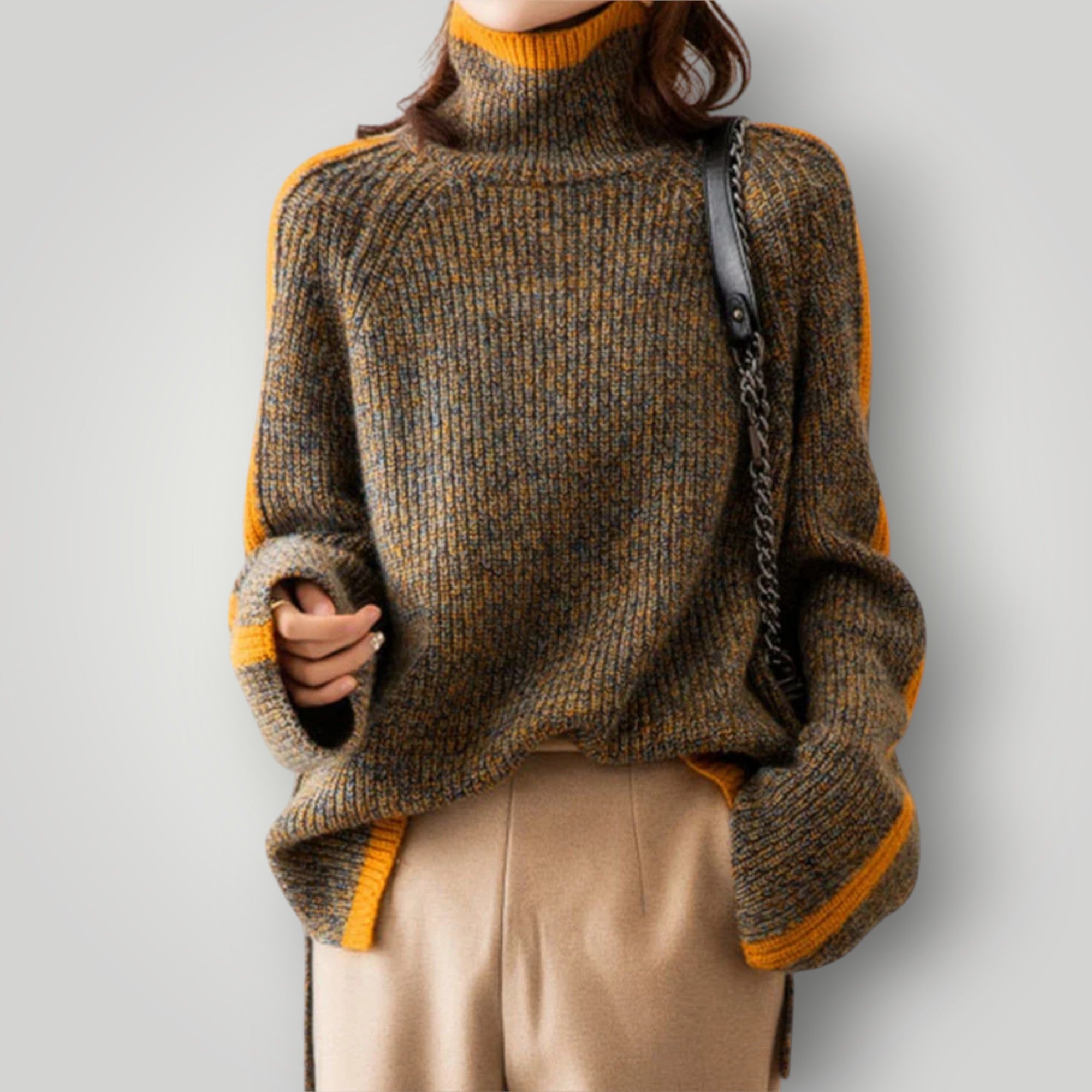 Damen Norweger Strickpullover | Warmer Pullover mit Muster