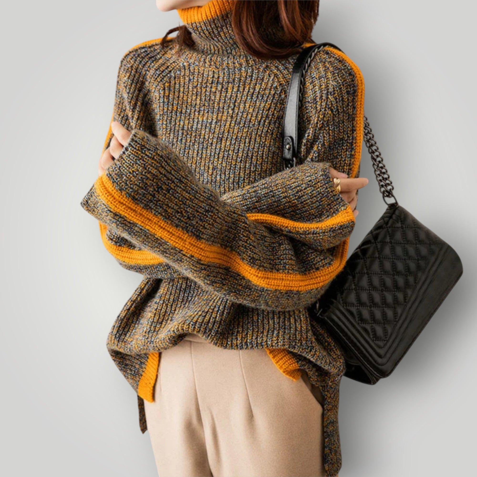 Damen Norweger Strickpullover | Warmer Pullover mit Muster