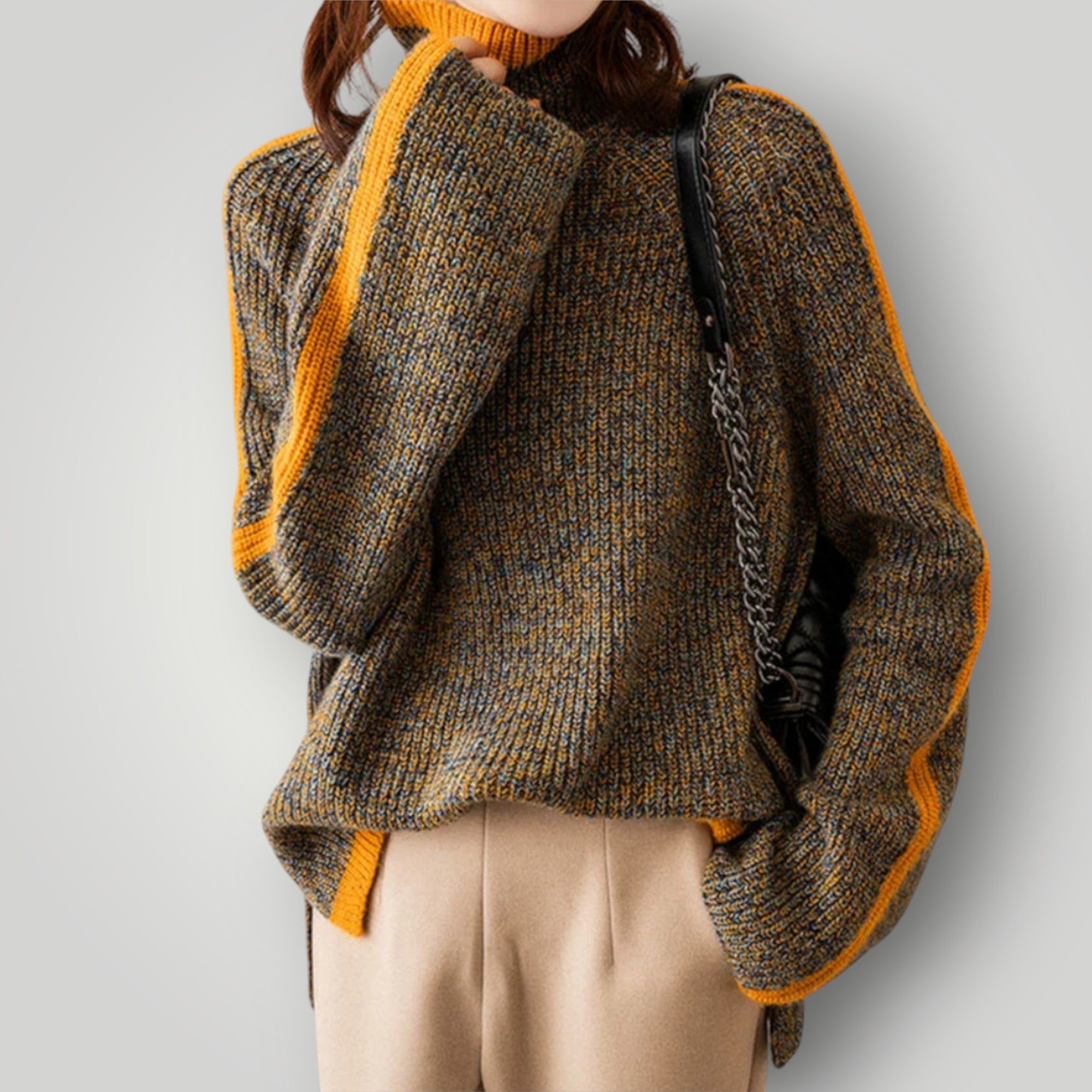 Damen Norweger Strickpullover | Warmer Pullover mit Muster