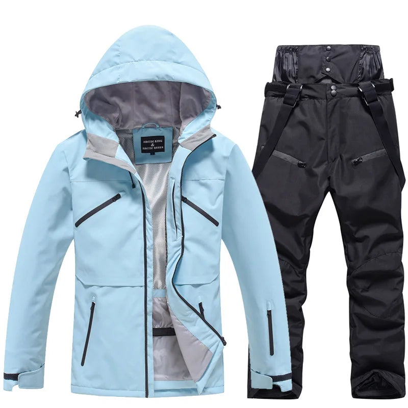 Unisex-Skianzug im zweiteiligen set | winterlicher funktionstil