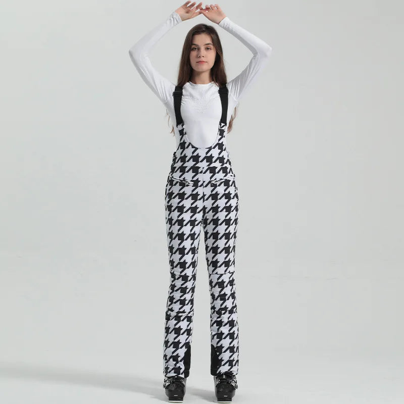 Damen Hose | Ausführung mit Trägern und elastischem Bund