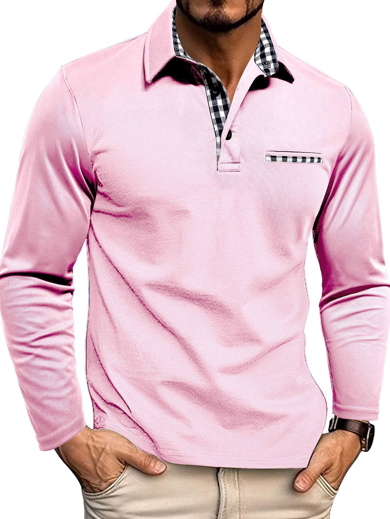 Herren-Poloshirt mit langarmdesign | Alltagstauglich