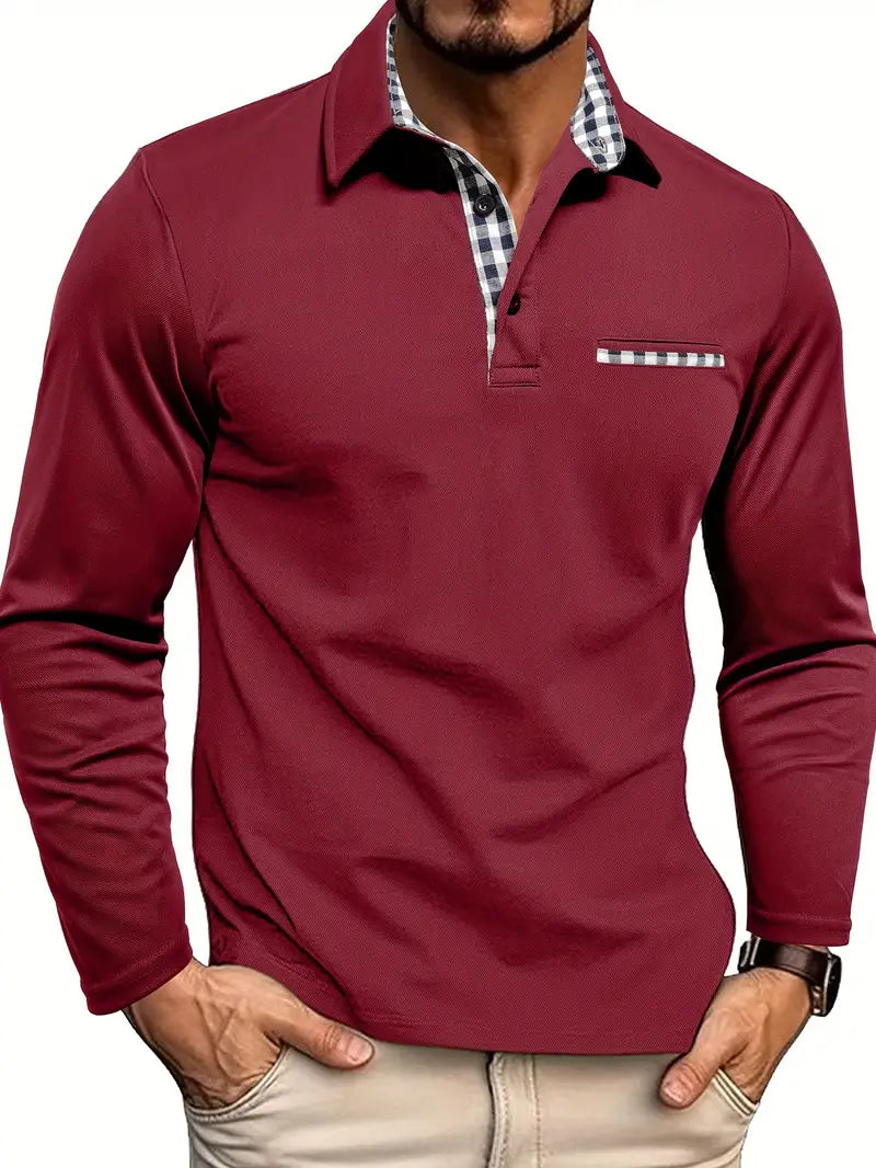 Herren-Poloshirt mit langarmdesign | Alltagstauglich