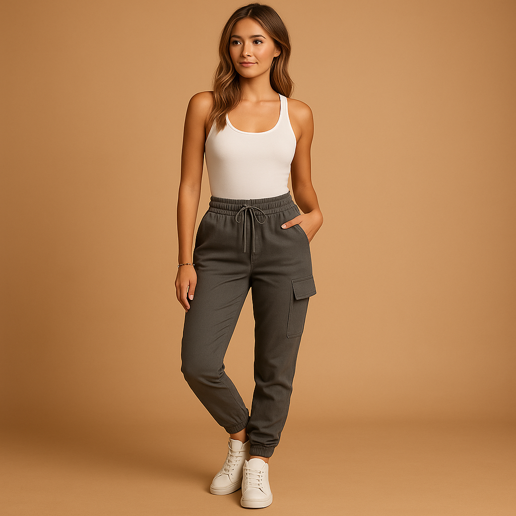 Damen-Cargohose mit Hoher Taille | Alltagstauglich