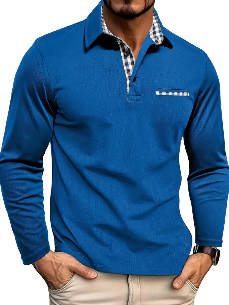 Herren-Poloshirt mit langarmdesign | Alltagstauglich
