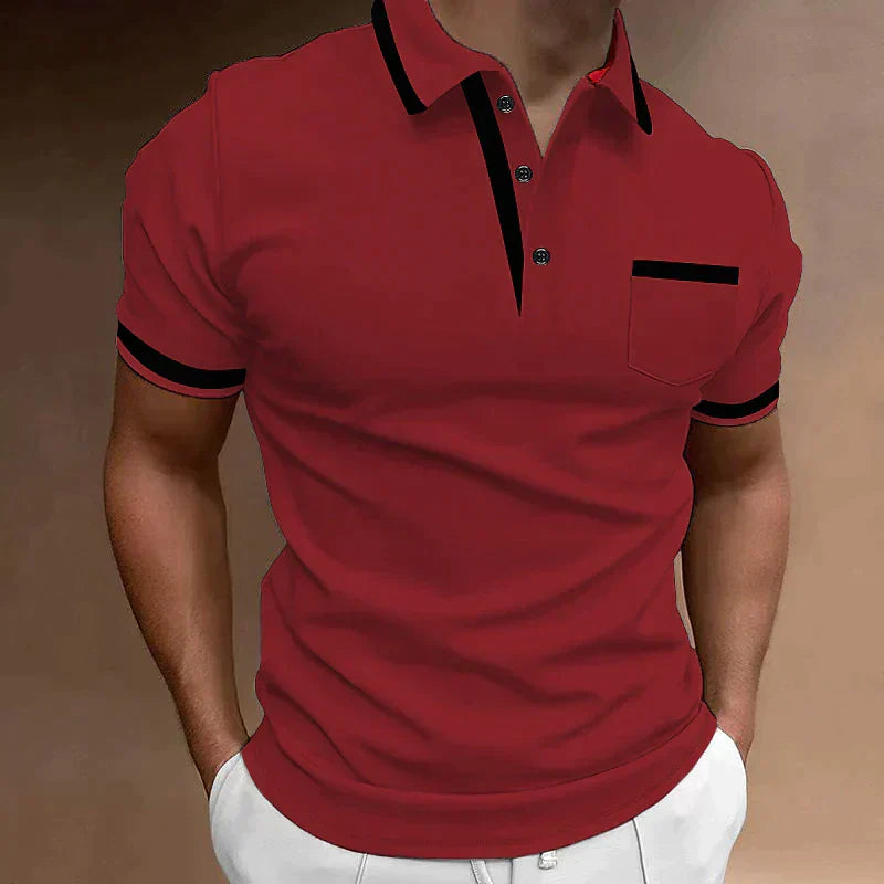 Herren Polo-Shirt | klassischer Schnitt mit V-Ausschnitt