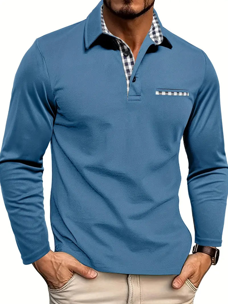 Herren-Poloshirt mit langarmdesign | Alltagstauglich
