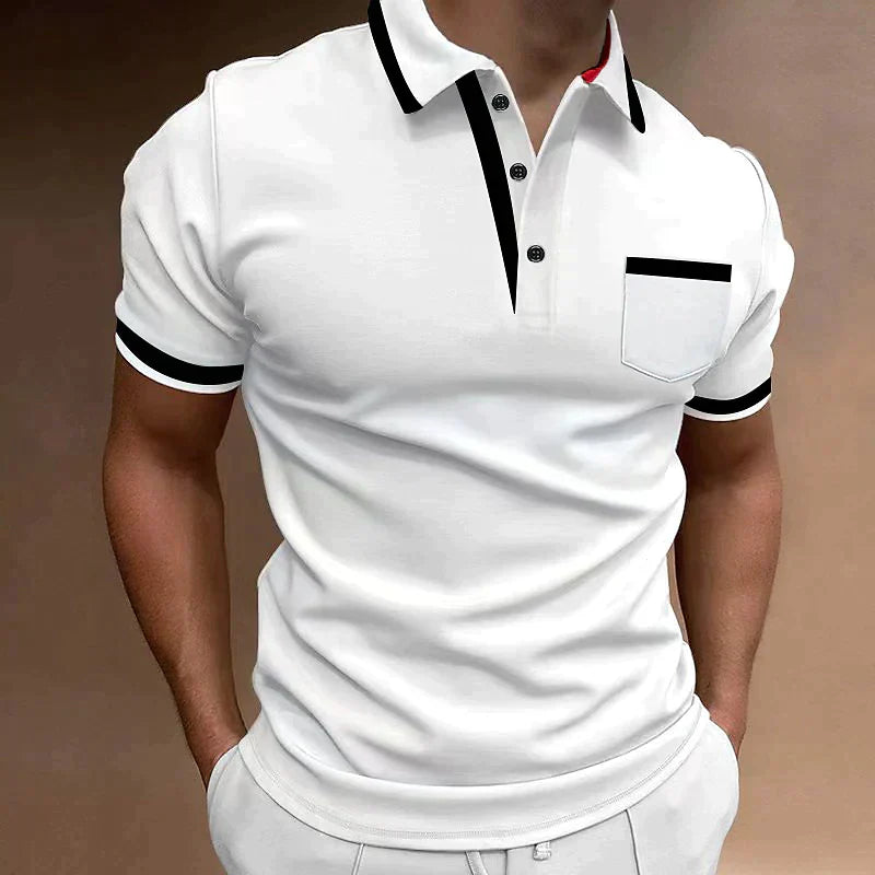 Herren Polo-Shirt | klassischer Schnitt mit V-Ausschnitt