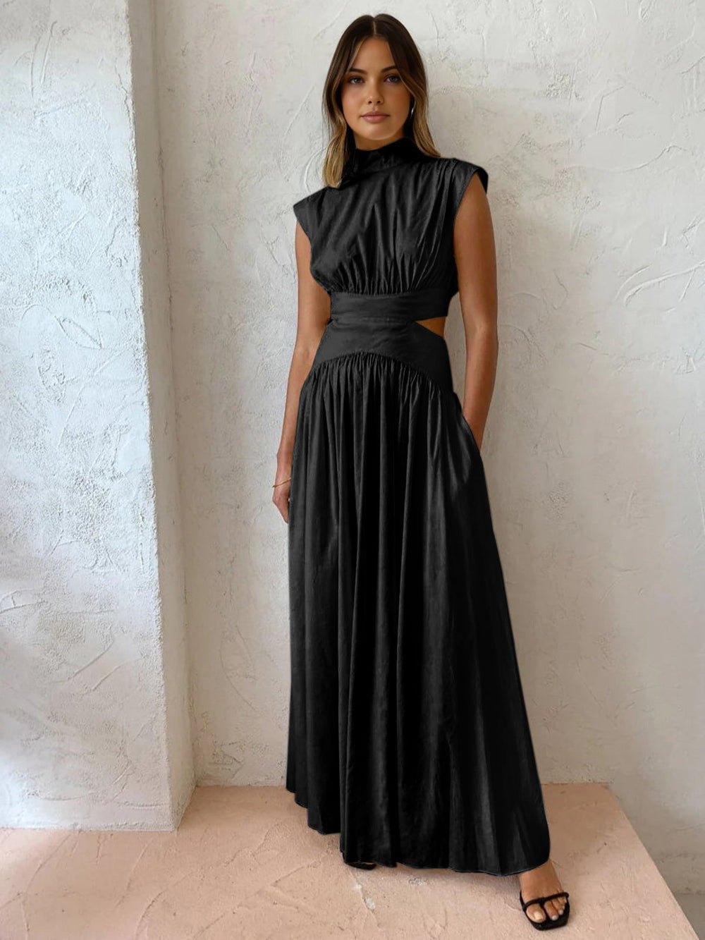 Damen Kleid | maxi Länge mit offenen Seitenpartien