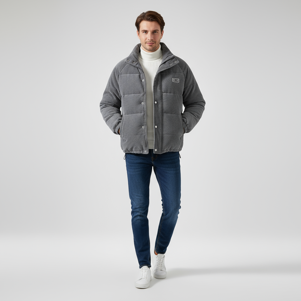 Herren Winterjacke | Strukturierte Form mit klarer Linienführung